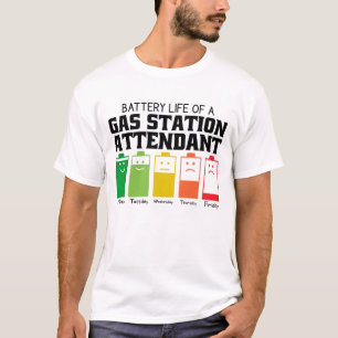 Accuduur van een aangrenzend gasstation t-shirt