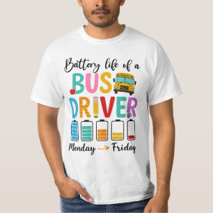Accuduur van een buschauffeur t-shirt
