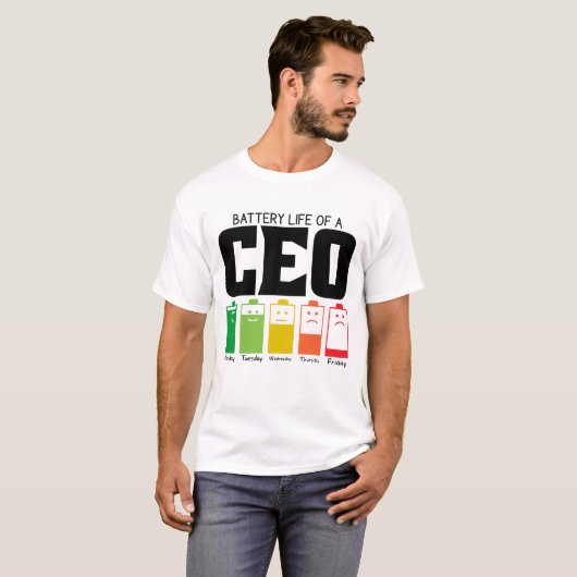 Accuduur van een CEO T-shirt (Voorkant volledig)