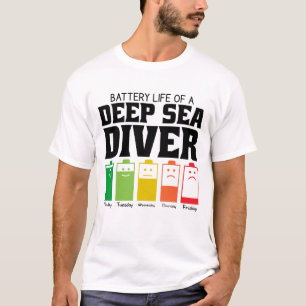 Accuduur van een diep Zee-duiker T-shirt
