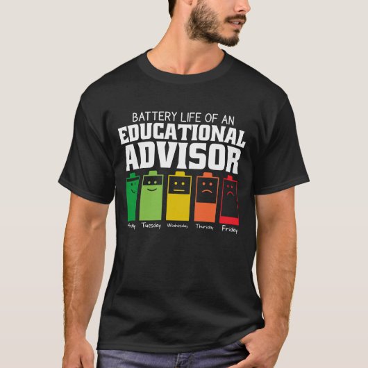 Accuduur van een educatief adviseur t-shirt (Voorkant)