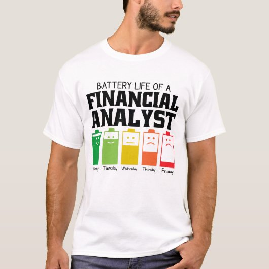 Accuduur van een financieel analist t-shirt (Voorkant)