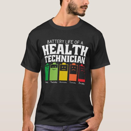 Accuduur van een gezondheidstechnicus t-shirt (Voorkant)
