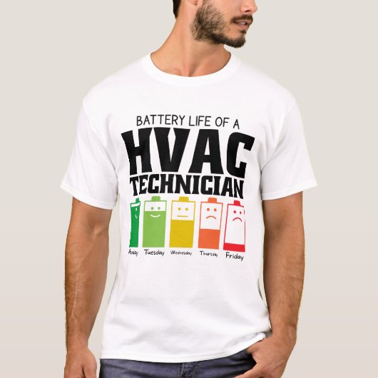 Accuduur van een HVAC-technicus T-shirt (Voorkant)