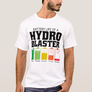 Accuduur van een hybride blaster t-shirt