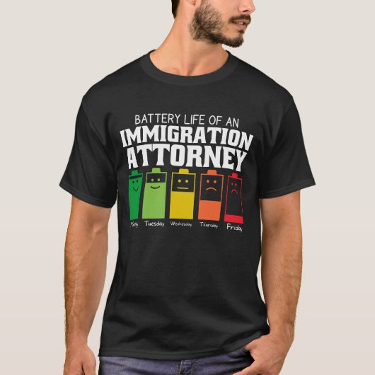 Accuduur van een immigratieadvocaat t-shirt (Voorkant)