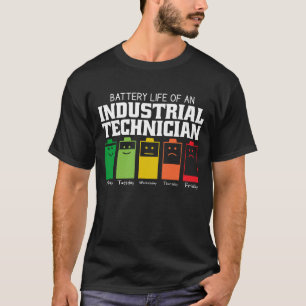 Accuduur van een industrieel technicus t-shirt