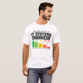Accuduur van een IT-systeemtechnicus T-shirt (Voorkant volledig)