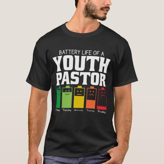 Accuduur van een jeugdpastor t-shirt (Voorkant)