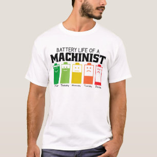 Accuduur van een machine t-shirt