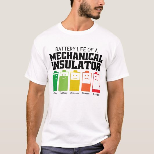 Accuduur van een mechanische isolator t-shirt (Voorkant)