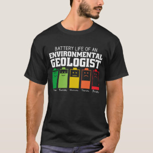 Accuduur van een milieugeoloog t-shirt
