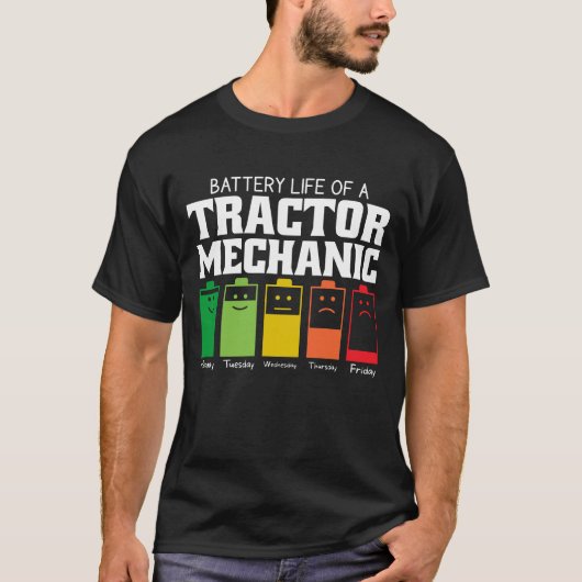 Accuduur van een tractormechanisme t-shirt (Voorkant)
