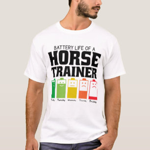 Accuduur van een trainer voor paarden t-shirt