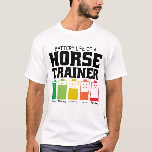 Accuduur van een trainer voor paarden t-shirt (Voorkant)