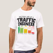 Accuduur van een verkeersingenieur t-shirt (Voorkant)