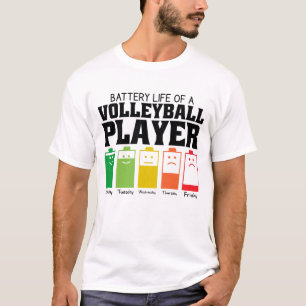 Accuduur van een volleybalspeler t-shirt