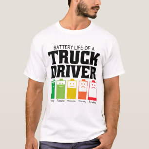 Accuduur van een vrachtwagenchauffeur t-shirt