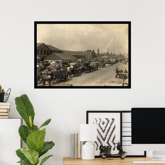 Accumulerende voedselladingen in New York 1916 Poster (Thuiskantoor)