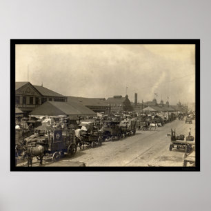 Accumulerende voedselladingen in New York 1916 Poster