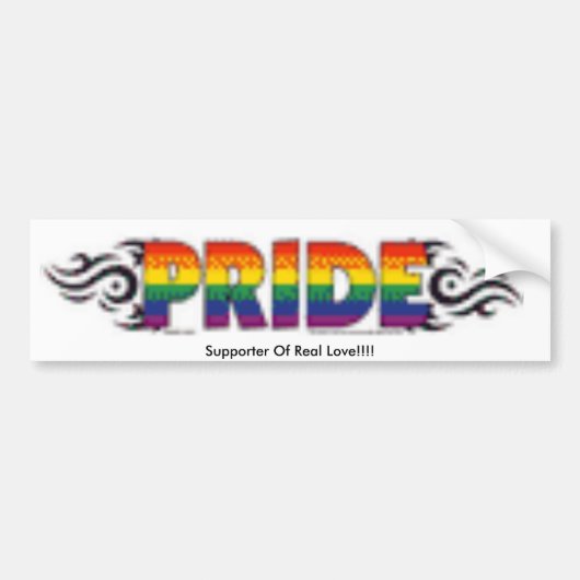 acd814_125, supporter van echte liefde!!!! bumpersticker (Voorkant)