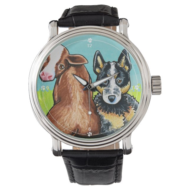 ACD en bruine Koe Horloge (Voorkant)
