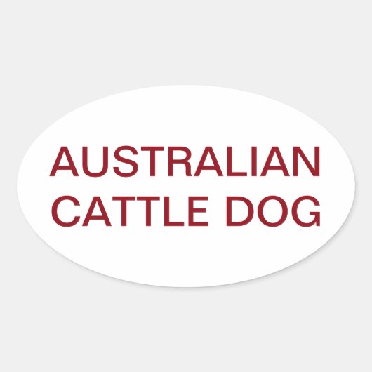ACD-naam Ovale Sticker (Voorkant)