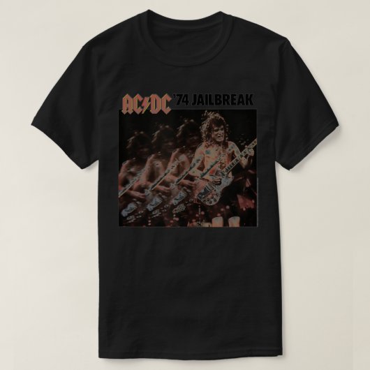 ACDC '74 Jailbreak EP-kunstwerk T-shirt (Design voorkant)