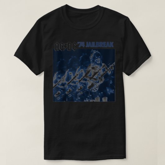 ACDC '74 Jailbreak EP-kunstwerk vervaagd T-shirt (Design voorkant)