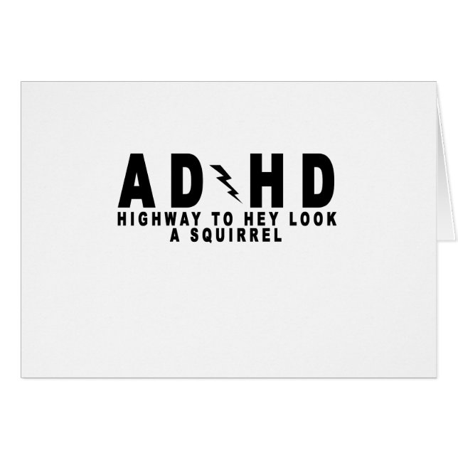 ACDC ADHD Highway to Hey Kijk een eekhoorn! t-shir (Voorkant Horizontaal)