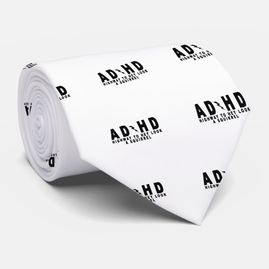 ACDC ADHD Highway to Hey Kijk een eekhoorn! t-shir Stropdas (Opgerold)