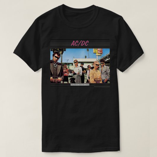 ACDC Dirty Deeds Ready Dirt Cheap T-shirt (Design voorkant)