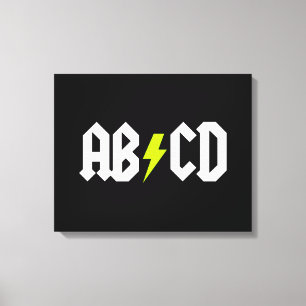 ACDC Gele Bout Canvas Afdruk