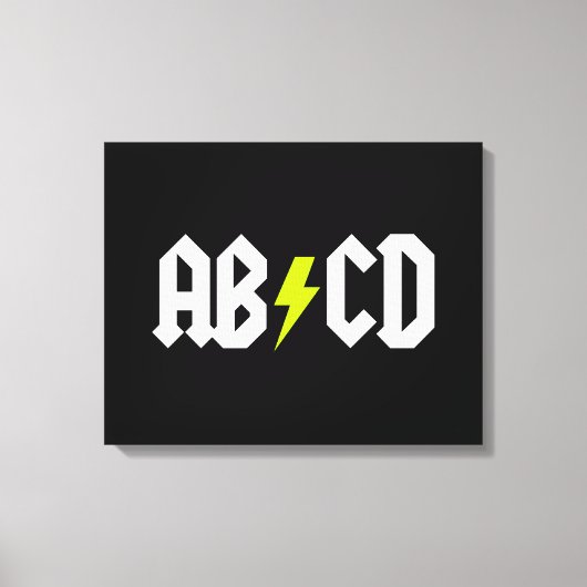 ACDC Gele Bout Canvas Afdruk (Voorkant)