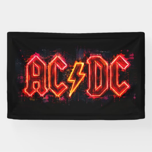 ACDC Logo Kunst Spandoek (Horizontaal)