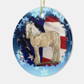ACDHA Cream Horse-kerstversiering Keramisch Ornament (Links)