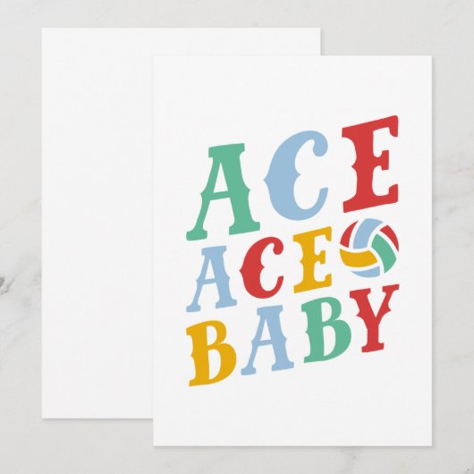 Ace Ace Baby Bedankkaart (Voorkant / Achterkant)