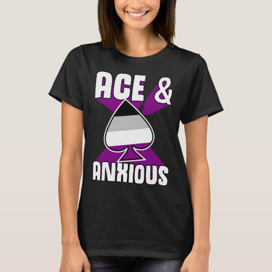 Ace And Anxious  Asexual Pride Symbol Introvert T-shirt (Voorkant)