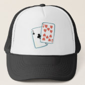 Ace and Ten of Hearts Paring Kaarten Trucker Pet (Voorkant)