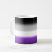 Ace Asexual Gradient Pride Flag: horizontale stree Koffiemok (Voorkant links)