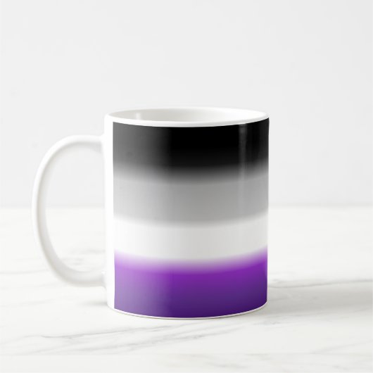 Ace Asexual Gradient Pride Flag: horizontale stree Koffiemok (Links)