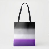 Ace Asexual Gradient Pride Flag: Horizontale stree Tote Bag (Voorkant)
