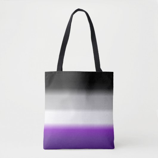 Ace Asexual Gradient Pride Flag: Horizontale stree Tote Bag (Voorkant)