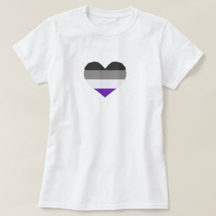 Ace/Asexual Pride Heart T-Shirt