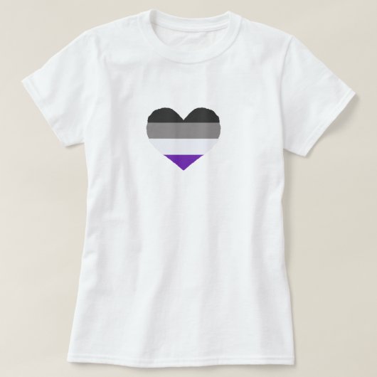 Ace/Asexual Pride Heart T-Shirt (Design voorkant)