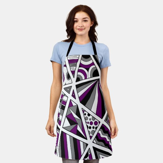 Ace Asexual Pride Zen Doodle Schort (Gedragen)