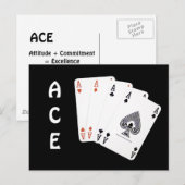 ACE Attitude + Commitment = Excellentie Briefkaart (Voorkant / Achterkant)