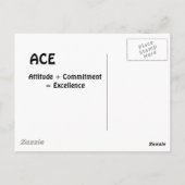 ACE Attitude + Commitment = Excellentie Briefkaart (Achterkant)