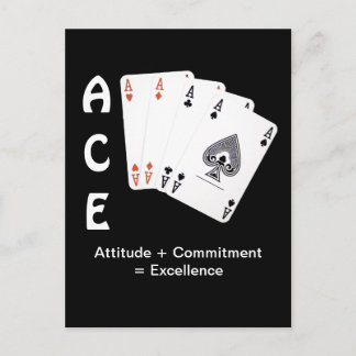 ACE Attitude + Commitment = Excellentie Briefkaart
