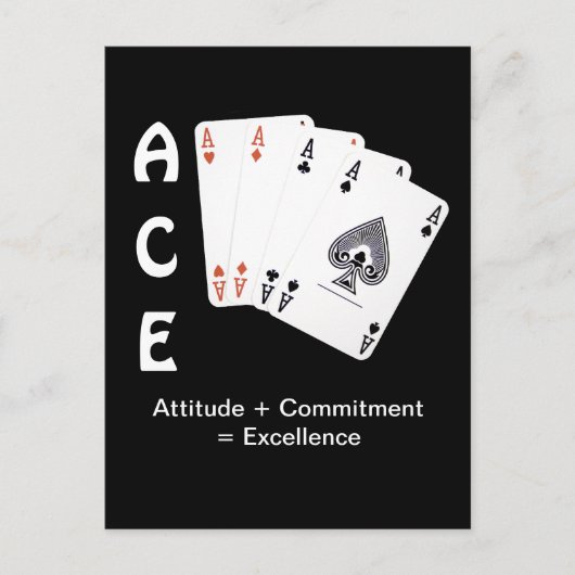 ACE Attitude + Commitment = Excellentie Briefkaart (Voorkant)